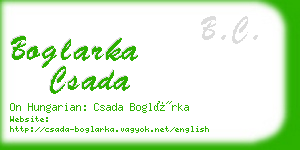 boglarka csada business card